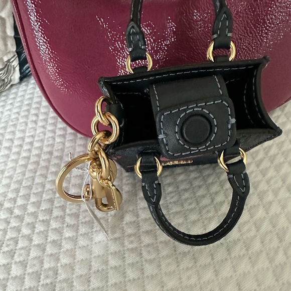 NWT | COACH North/South Mini Tote Bag Charm | Cherry Print - Picture 12 of 14